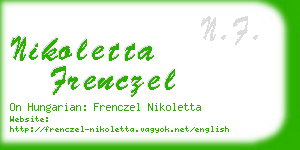 nikoletta frenczel business card
